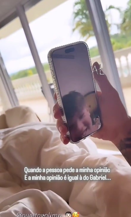 Andressa Suita mostra a reação dos filhos ao ver Gusttavo