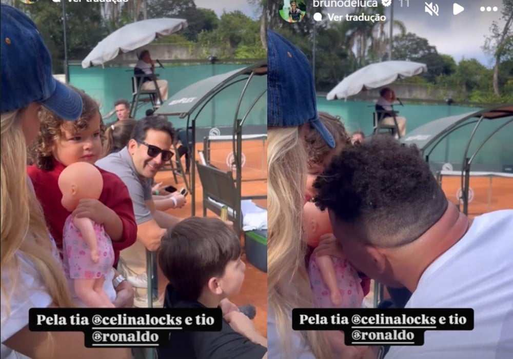 Bruno de Luca exibindo encontro da filha com Ronaldo