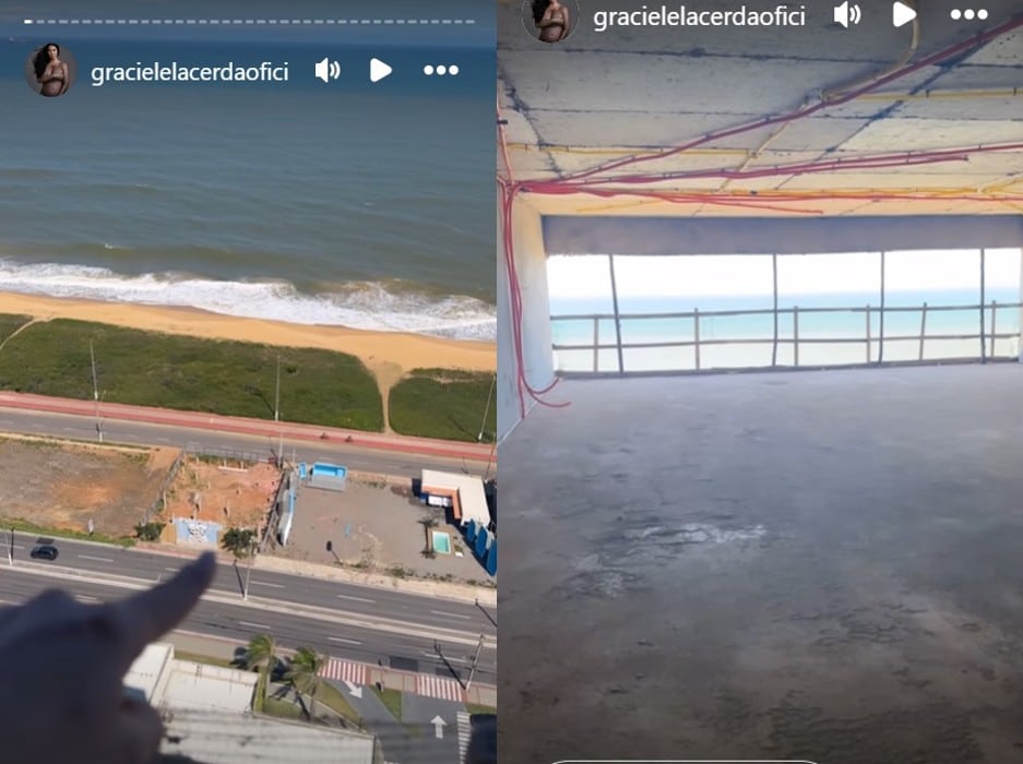 Graciele Lacerda exibindo seu novo apartamento