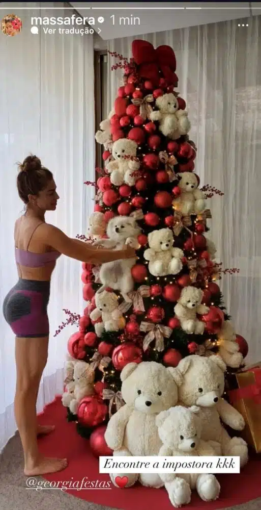 Grazi Massafera exibe sua árvore de Natal com diferente decoração