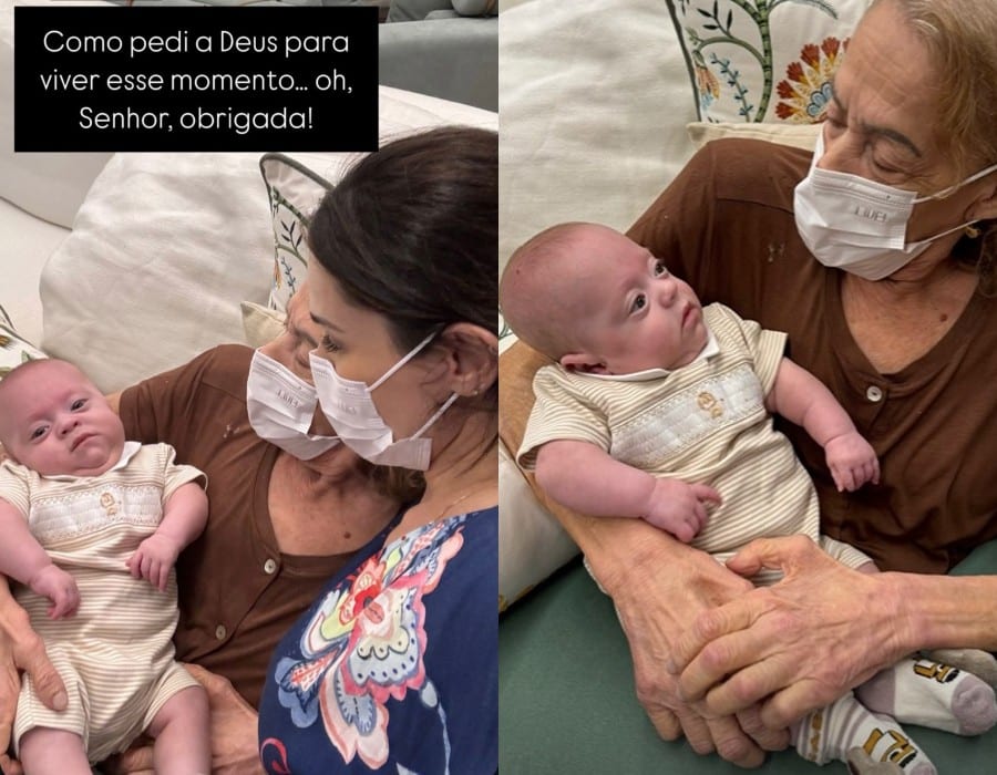 Nadja Haddad revelou o filho conhecendo a avó