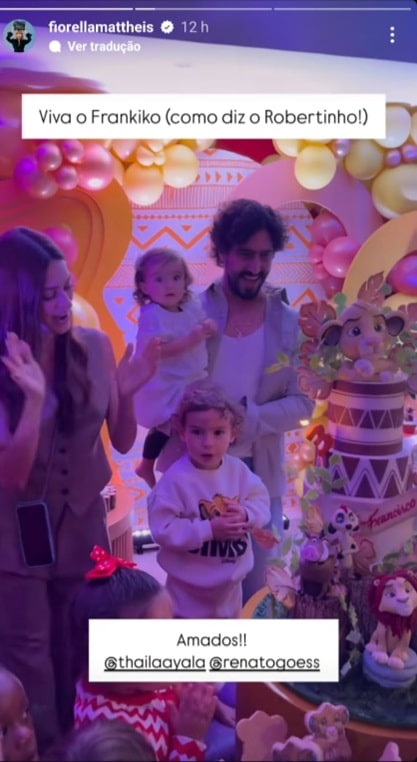 Renato Góes e Thaila Ayala celebram o aniversário de 3 anos do filho e encantam 