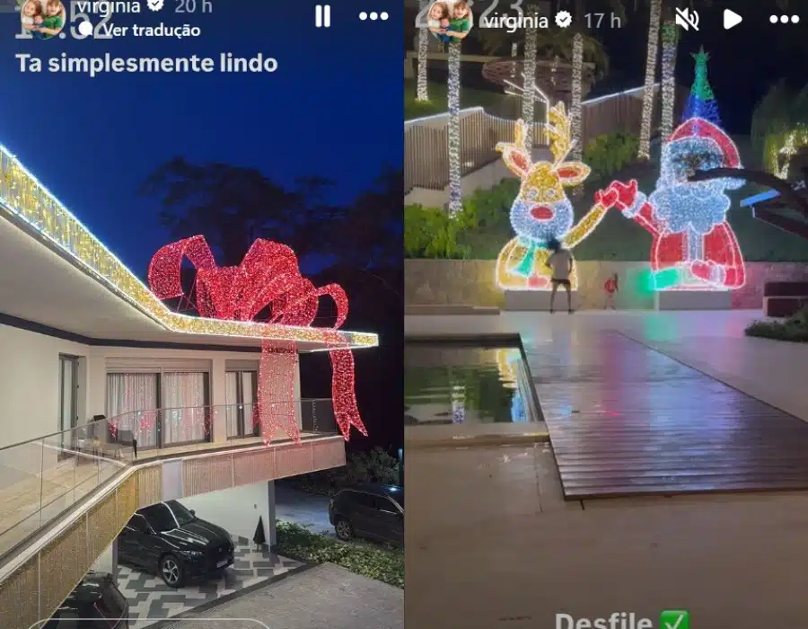 Zé Felipe e Virgínia mostraram decoração de Natal da sua casa