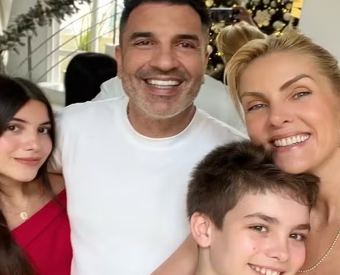 Ana Hickmann e Edu Guedes mostram 1º Natal em família e surpreendem