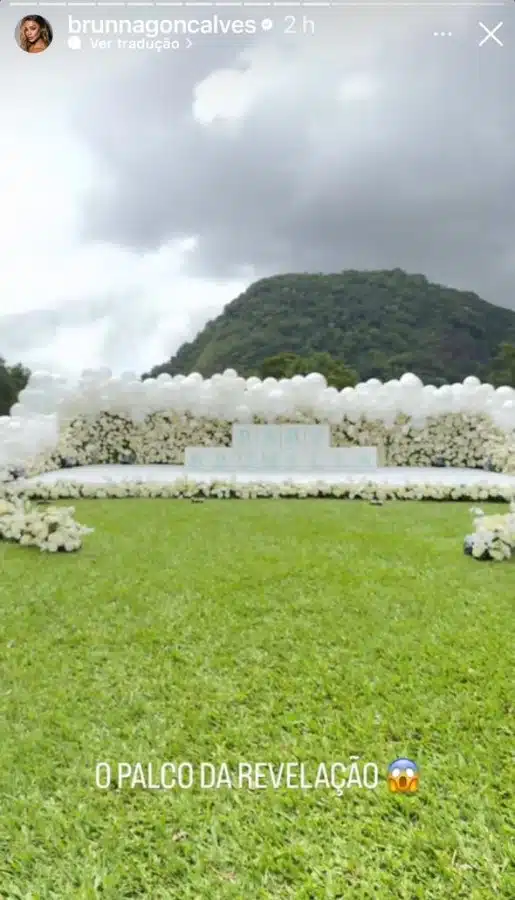 O palco em que Ludmilla e Brunna Gonçalves vão descobrir se esperam um menino ou uma menina