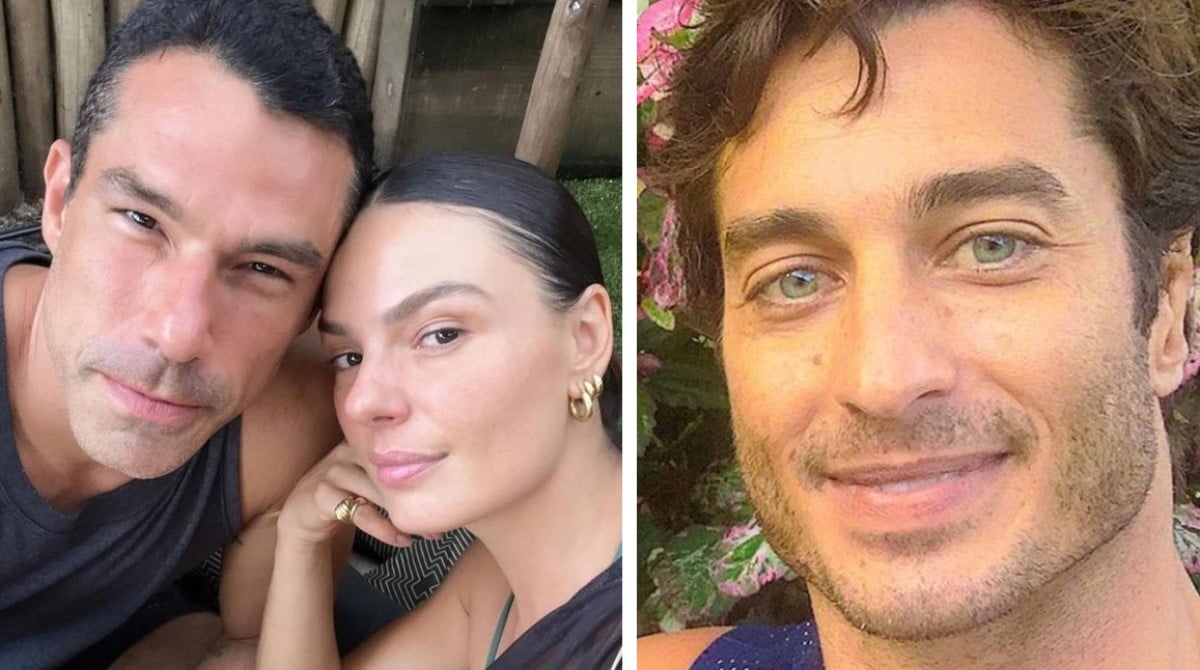 Isis Valverde surge com o noivo e ex em evento do filho