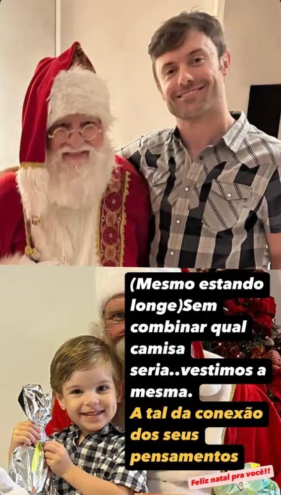 Kayky Brito celebra Natal longe do filho