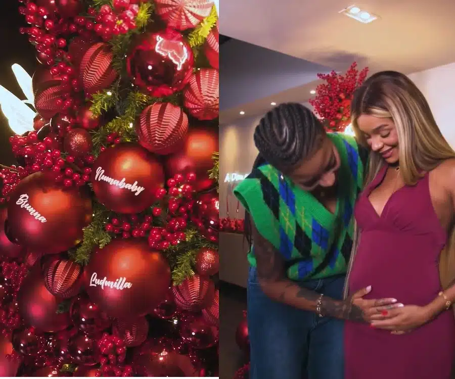 Ludmilla e Bruna mostram decoração de Natal em homenagem ao bebê 