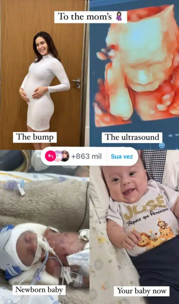 Nadja Haddad revelou a evolução do seu bebê