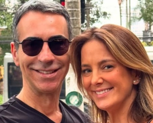 César Tralli e Ticiane Pinheiro estão celebrando aniversário de casamento