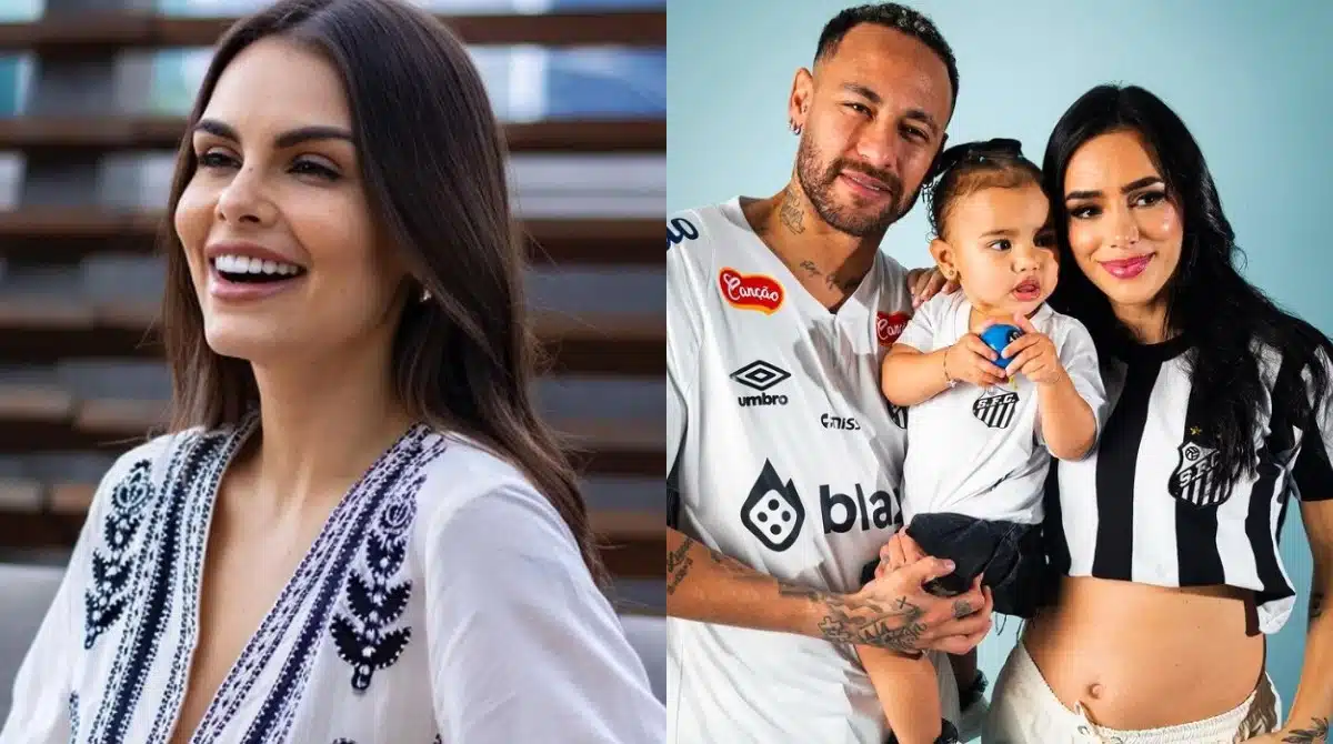 Bebê de Amanda Kimberlly posou com a família de Neymar