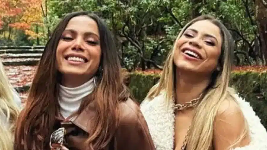 Grávida, Lexa exibe sua viagem com Anitta