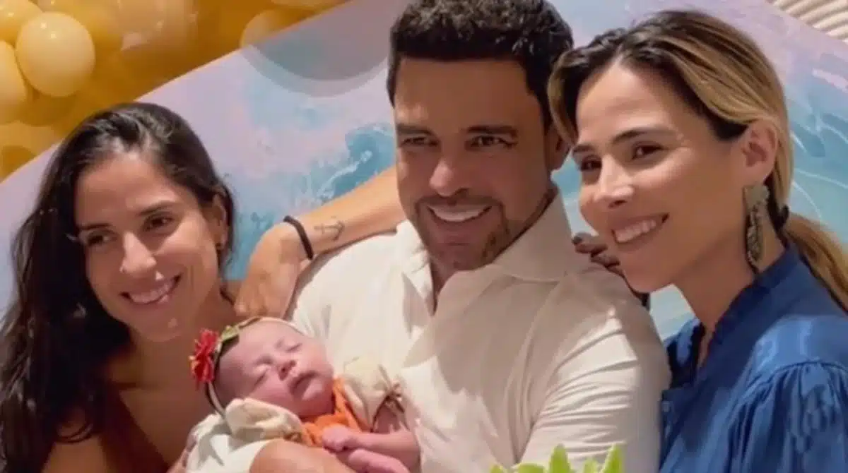 Zezé Di Camargo fez fofa festa de um mês para sua bebê