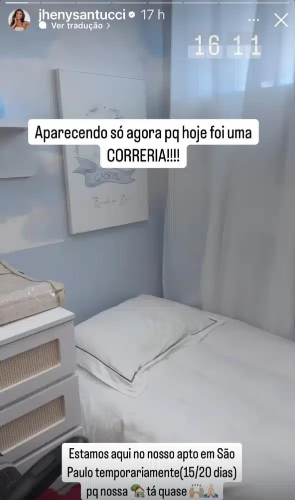 O quarto do Gabriel, filho de Arthur Aguiar, no apartamento de São Paulo