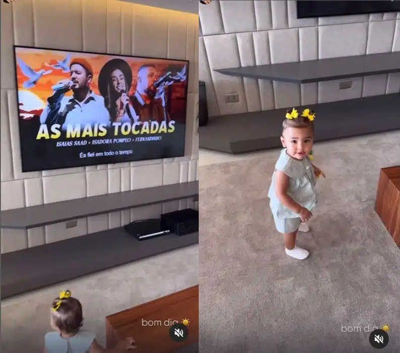 Bruna Biancardi exibindo Mavie na nova mansão