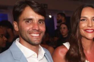 Ivete e Daniel Cady exibem as lembrancinhas da festa das filhas