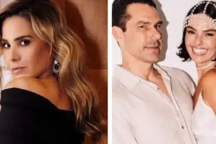 Ex de Wanessa Camargo, Buaiz, surge com os filhos e exibe recado da esposa, Isis Valverde