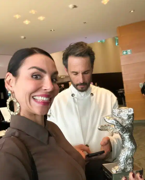 Mel Fronckowiak e Rodrigo Santoro na Alemanha