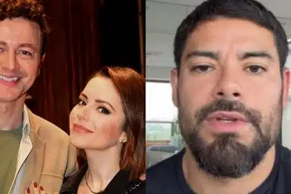 Filho de Sandy apareceu com o pai e namorado dela falou
