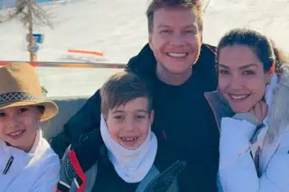 Thaís Fersoza e Michel Teló surgem com os filhos na neve e impressionam