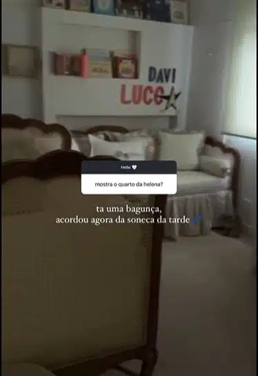 Amanda Kimberlly exibindo o quarto da filha que era de Davi Lucca