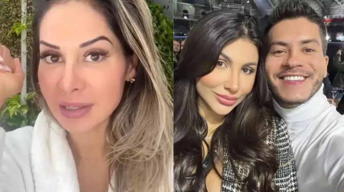 Arthur Aguiar surge com seu bebê e sua filha e Maíra Cardi surpreende ao revelar susto