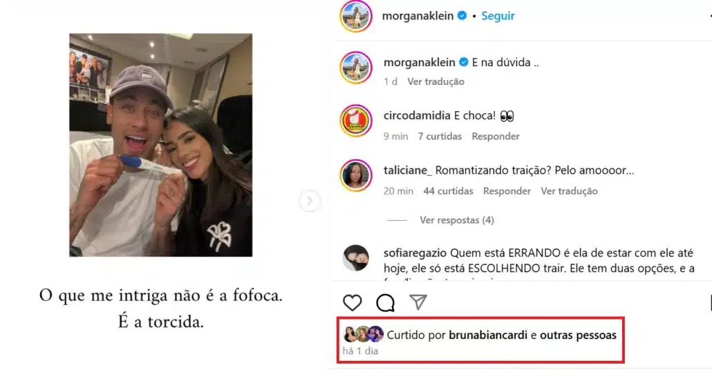 Carol Dantas e Bruna Biancardi curtiram reflexão sobre questão 