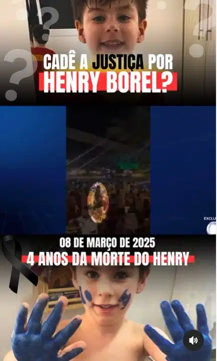 Mãe de Henry Borel em comemoração um ano após a partida do filho