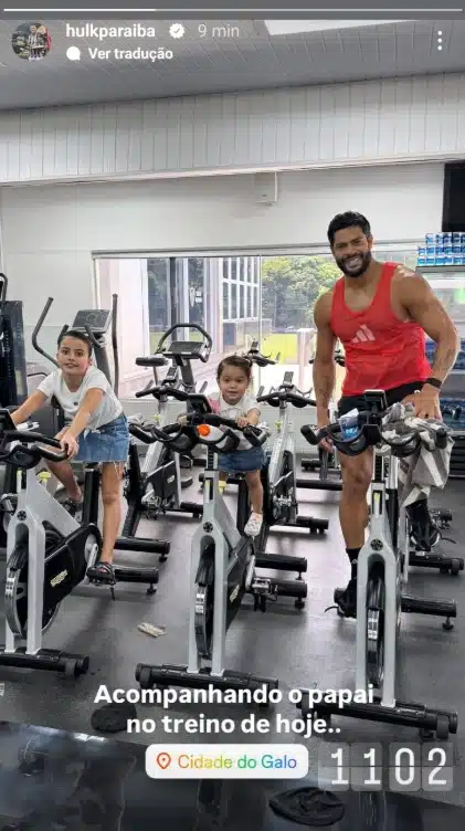 Hulk Paraíba surpreende ao mostrar suas filhas em seu treino