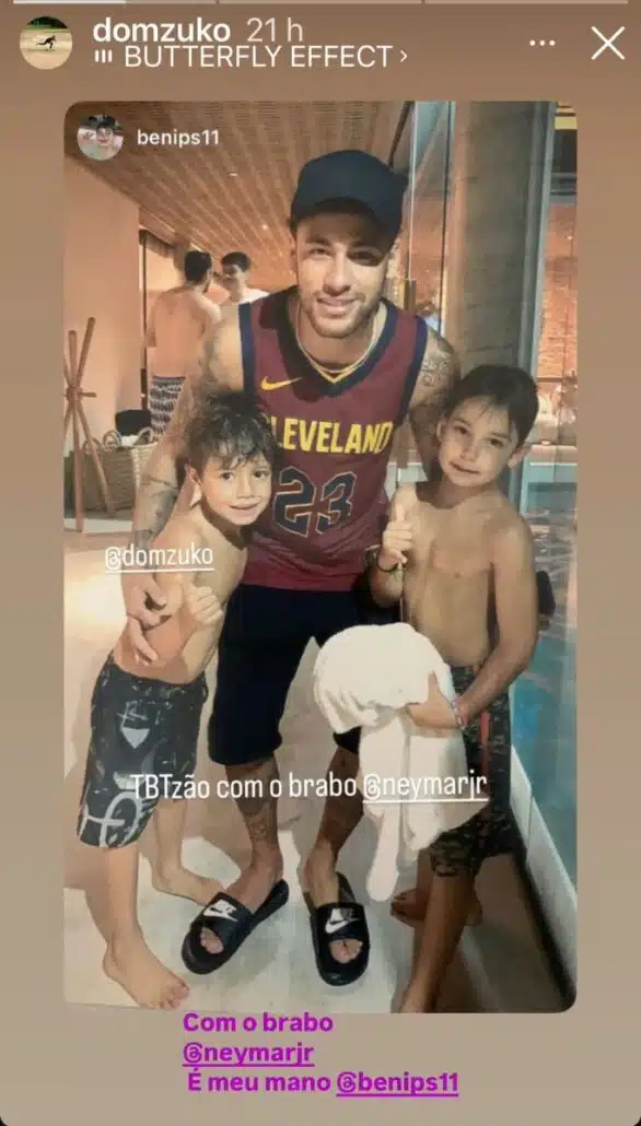 Filho de Luana Piovani junto com o jogador Neymar