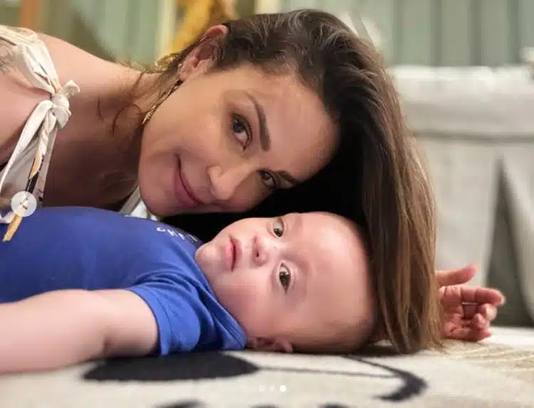 Nadja Haddad hoje em dia com o seu filho