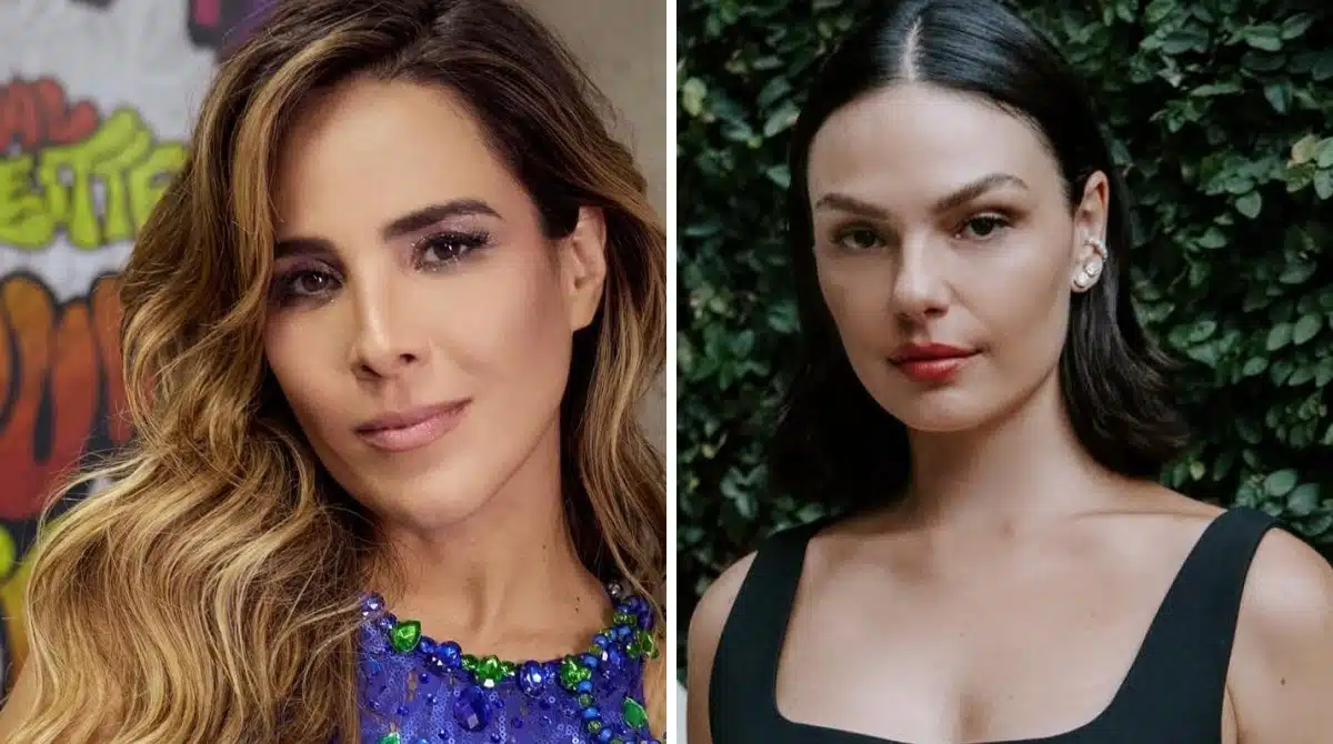 Filhos de Wanessa Camargo visitam set de filmagens com Isis Valverde