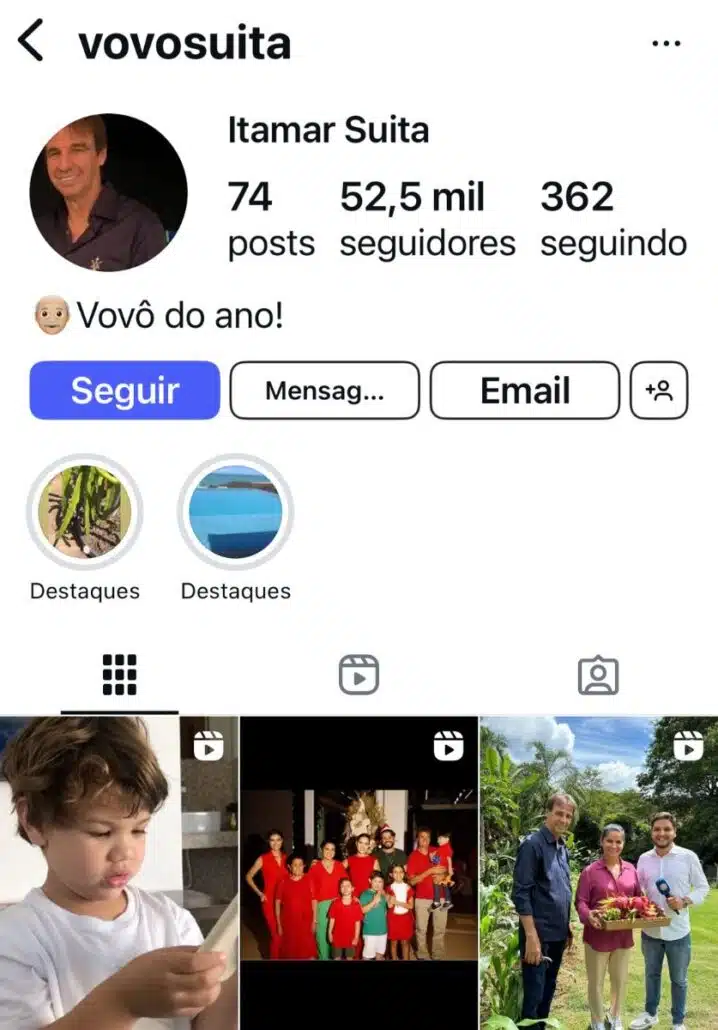 Pai de Andressa Suita afirmou que era o avô do ano