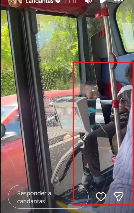 Carol Dantas revelando filho com Neymar andando de ônibus