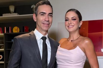César Tralli e Tici Pinheiro mostram momento com filha e se divertem com gafe