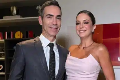 César Tralli e Tici Pinheiro mostram momento com filha e se divertem com gafe