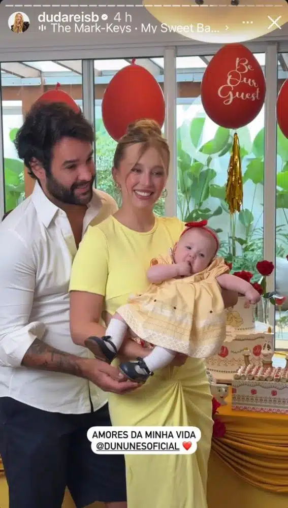 Du Nunes e Duda Reis comemoram os 3 meses da bebê 