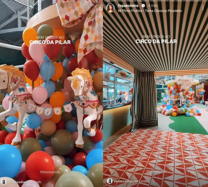 Fernanda Paes Leme mostra decoração da festa de 1 ano de sua bebê e encanta