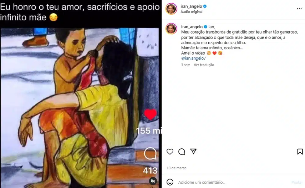 Iran, ex-esposa de Hulk, exibiu uma mensagem do primogênito e emocionou