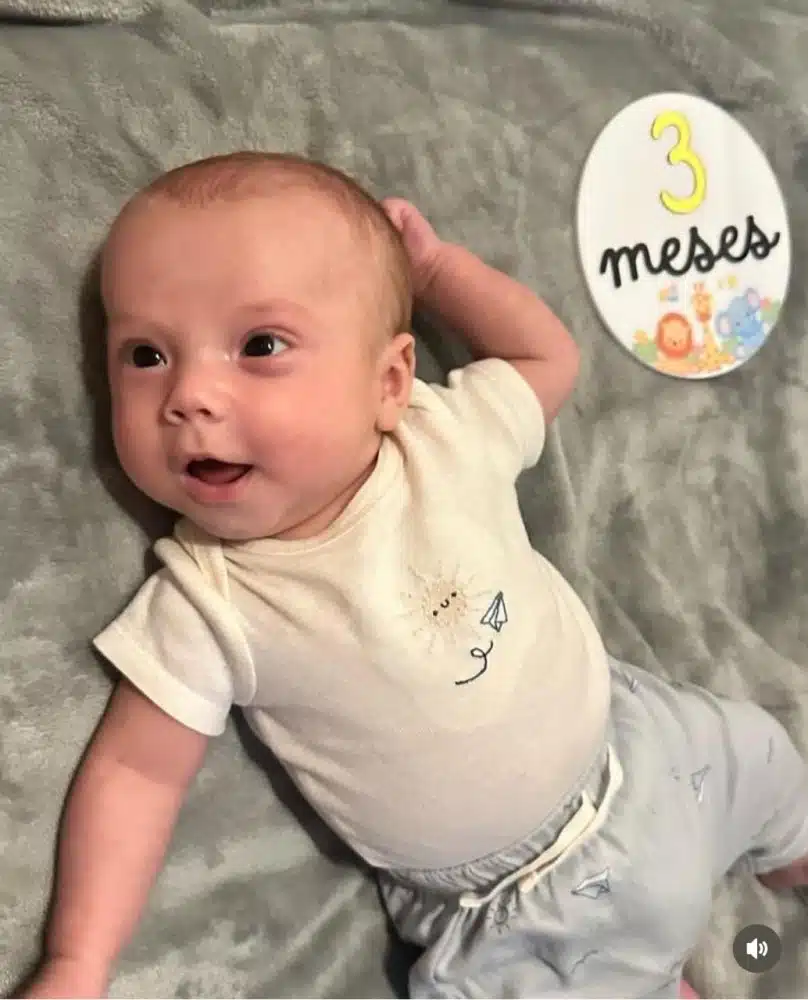 Arthur, bebÊ de Isabel Veloso, completou três meses de vida