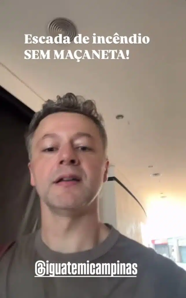 Lucas Lima relatando que não conseguia sair do shopping