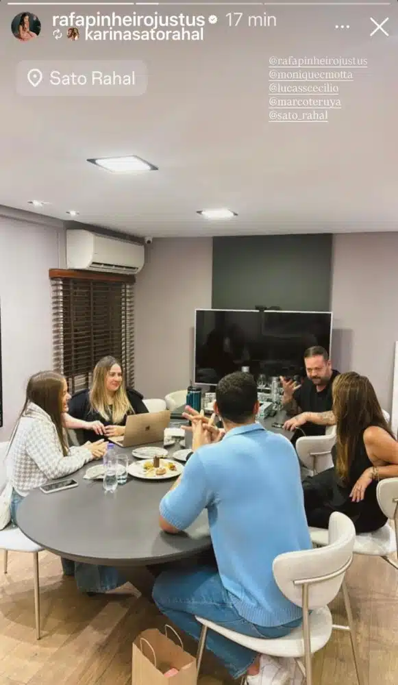 Rafaella Justus em sua 1ª reunião de trabalho