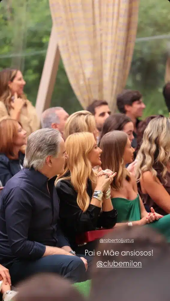 No Rosewood, Roberto Justus e Ana Paula se derreteram com a filha na passarela