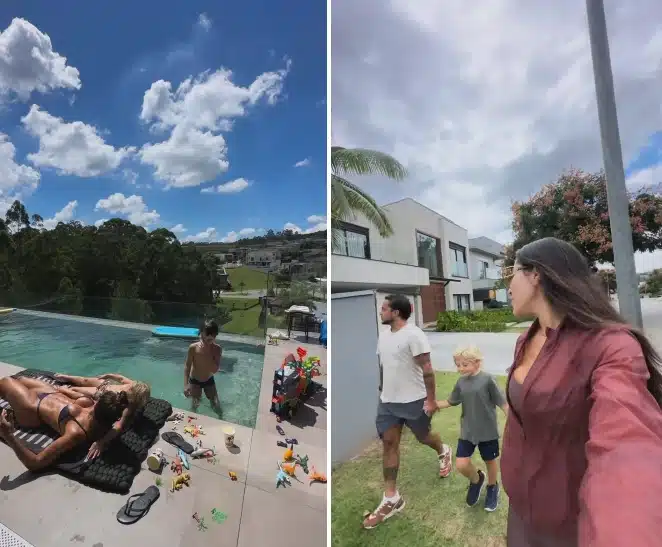 Thammy Miranda impressiona ao mostrar rotina de exercícios em família e 