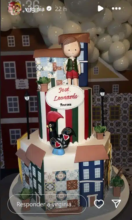Bolo para o mêsversário do filho de Zé Felipe com Virgínia