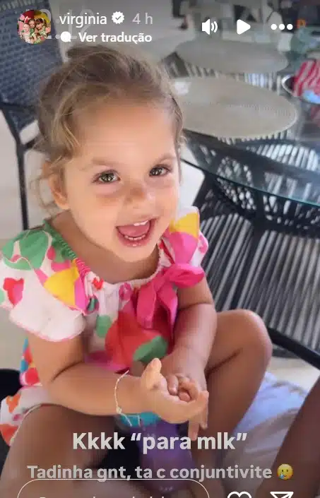 Zé Felipe e Virgínia falaram da conjuntivite da filha