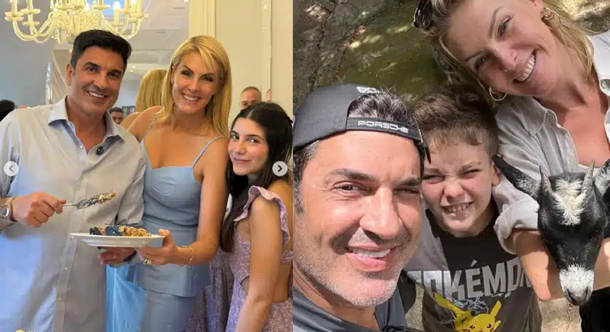 Ana Hickmann posa com seu filho e enteada e se declara para Edu Guedes e surpreende
