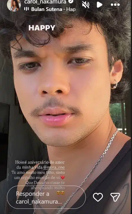 Carol Nakamura não falou de sua separação, mas mostrou o filho