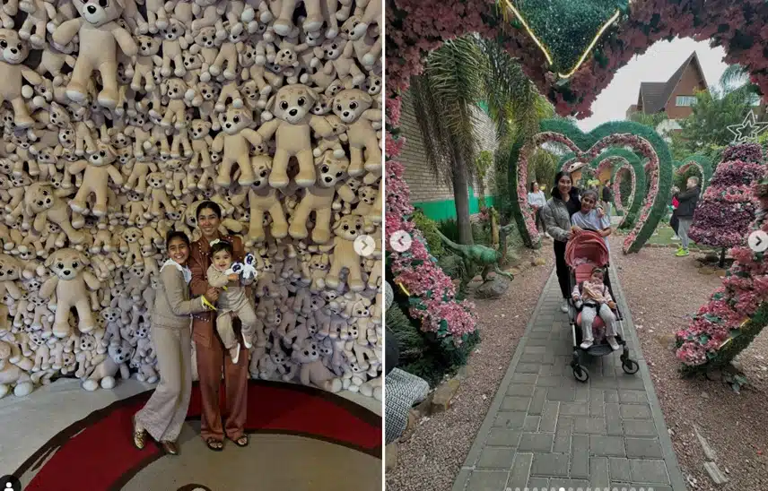 Fabiano Menotti surge com sua esposa e filhas em viagem a Gramado e encanta