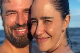 Fernanda Vasconcellos mostra seu filho em passeio na fazenda com o pai e encanta